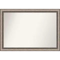 40" x 28" Non-Beveled Lyla Ornate Bathroom Wall Mirror Silver - Amanti Art: Polystyrene Frame, Wall Mount