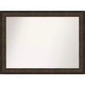 44" x 33" Non-Beveled Ridge Bronze Bathroom Wall Mirror - Amanti Art