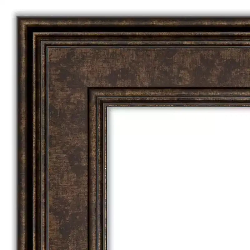 Miroir mural de salle de bain bronze 44" x 33" à arête non biseautée