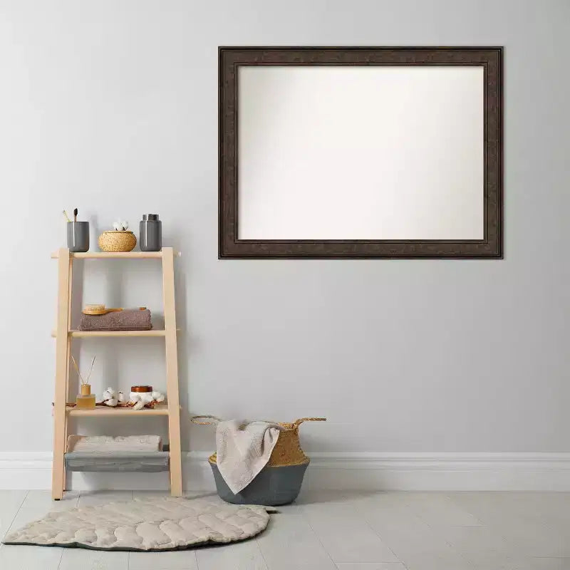 Miroir mural de salle de bain bronze 44" x 33" à arête non biseautée