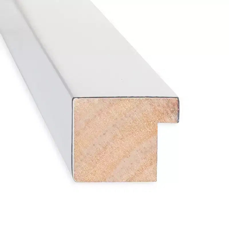Miroir de porte 17" x 51" en bois argenté à faible lustre, sans biseau