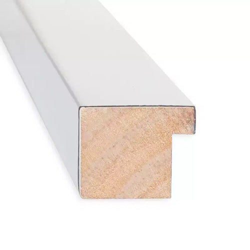 Miroir de porte 17" x 51" en bois argenté à faible lustre, sans biseau