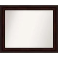 Amanti Art 33" x 27" Non-Beveled Coffee Bean Brown Wall Mirror : Modern Style, Polystyrene Frame, Includes Mount Hardware