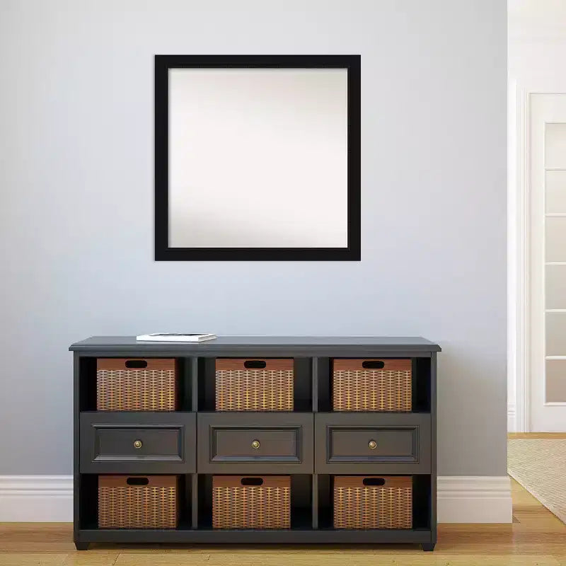 Miroir mural Avon noir non biseauté de 29 po x 29 po