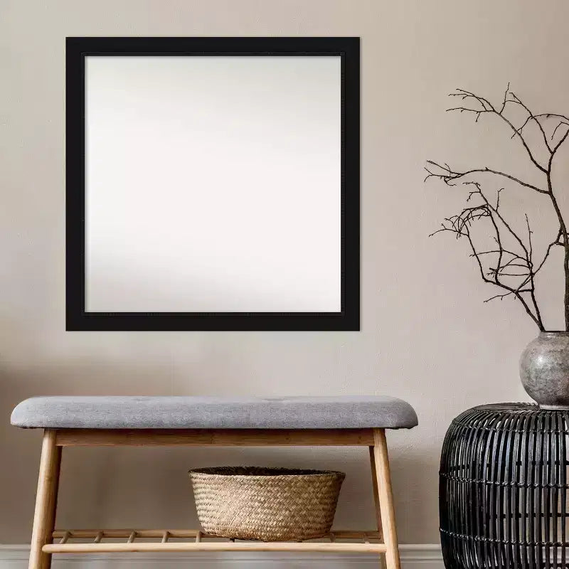 Miroir mural Avon noir non biseauté de 29 po x 29 po