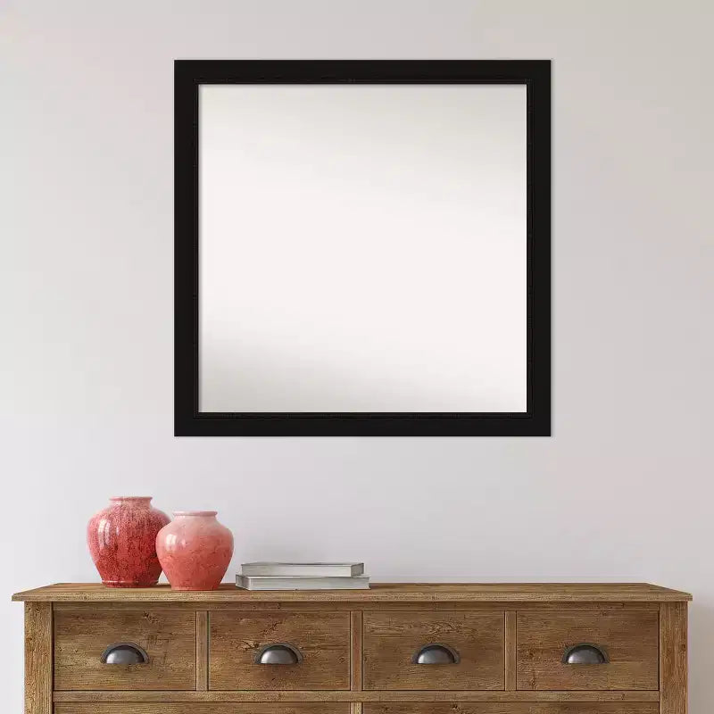 Miroir mural Avon noir non biseauté de 29 po x 29 po