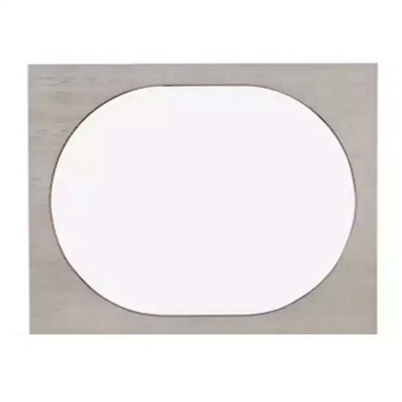Miroir, bords biseautés ronds, chêne blanc massif en hévéa 36x46