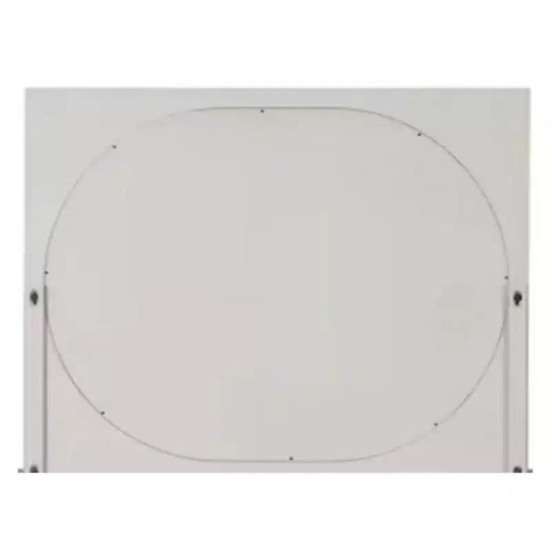 Miroir, bords biseautés ronds, chêne blanc massif en hévéa 36x46