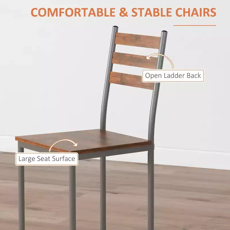 Un ensemble de quatre chaises, un ensemble de meubles de cuisine moderne en quatre pièces, adapté aux petits espaces et aux salles à manger.