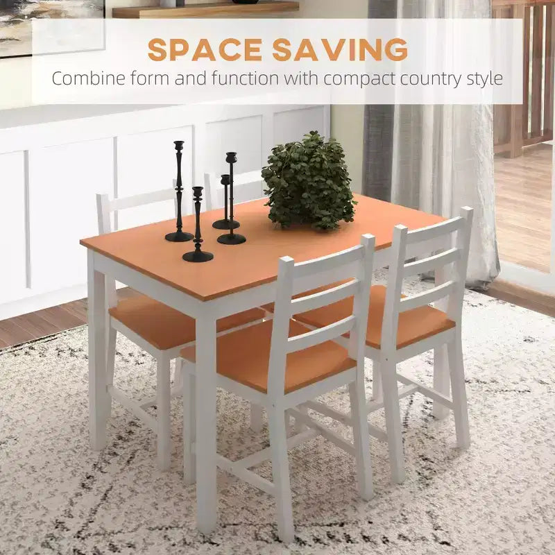 Un ensemble de quatre chaises, un ensemble de meubles de cuisine moderne en quatre pièces, adapté aux petits espaces et aux salles à manger.