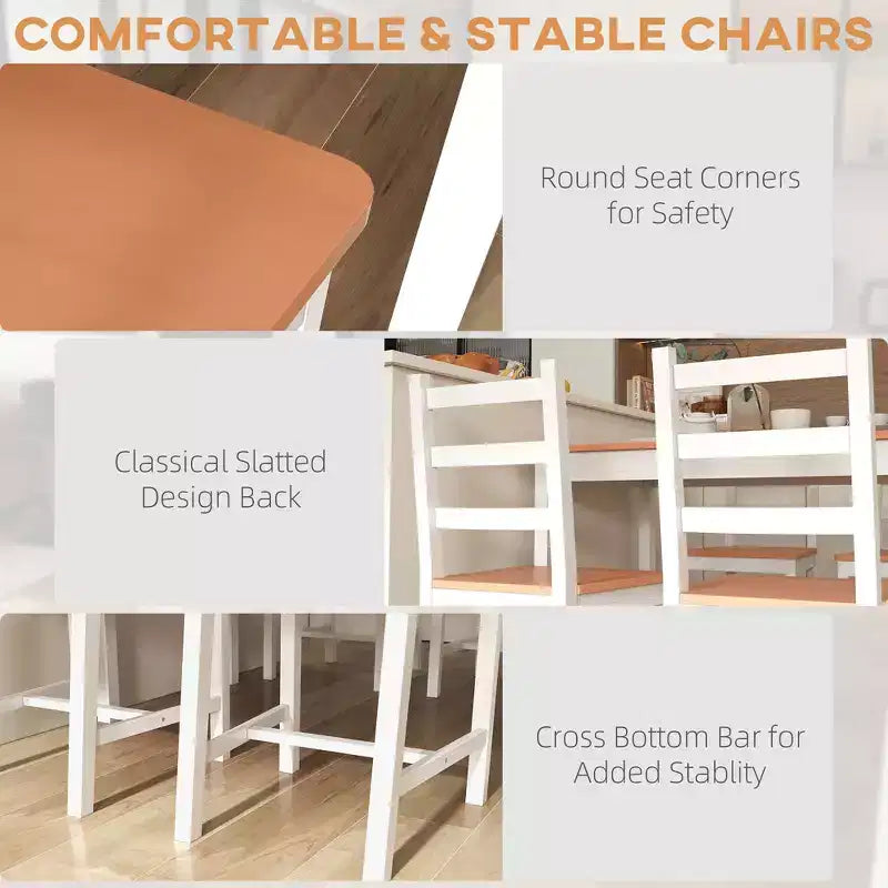 Un ensemble de quatre chaises, un ensemble de meubles de cuisine moderne en quatre pièces, adapté aux petits espaces et aux salles à manger.