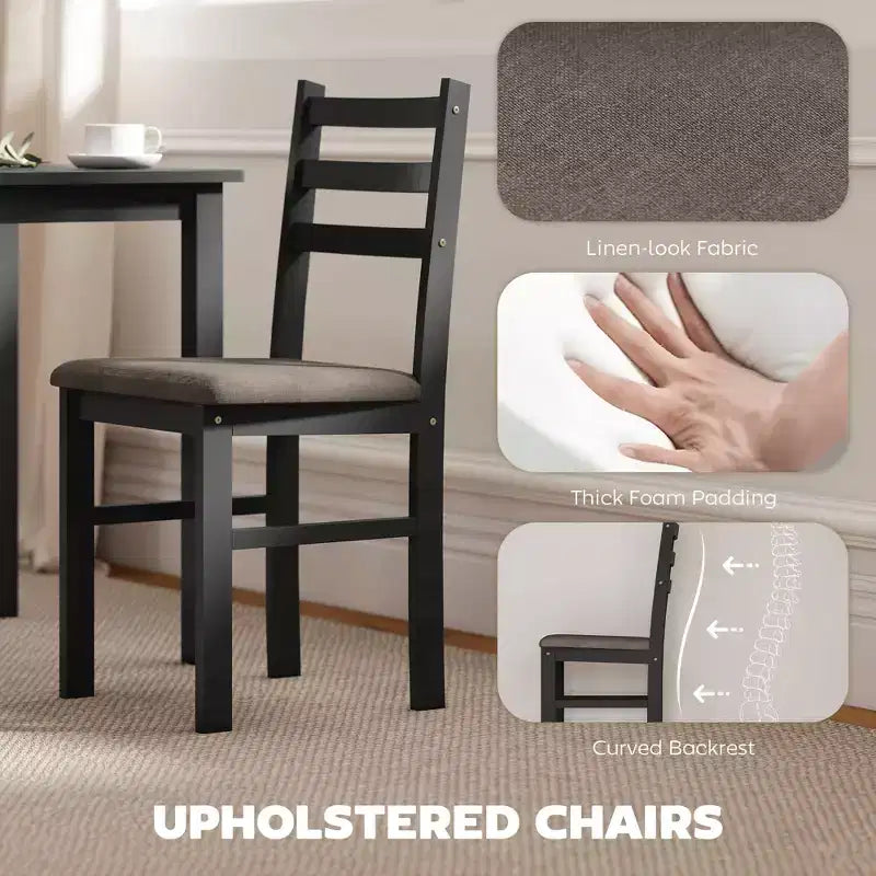 Un ensemble de quatre chaises, un ensemble de meubles de cuisine moderne en quatre pièces, adapté aux petits espaces et aux salles à manger.