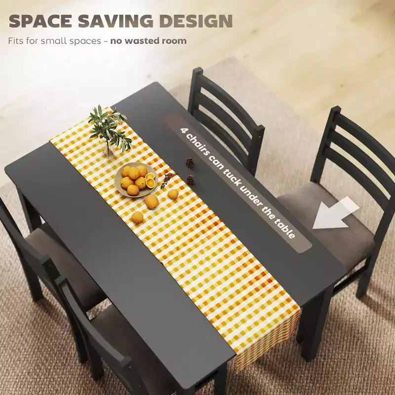 Un ensemble de quatre chaises, un ensemble de meubles de cuisine moderne en quatre pièces, adapté aux petits espaces et aux salles à manger.