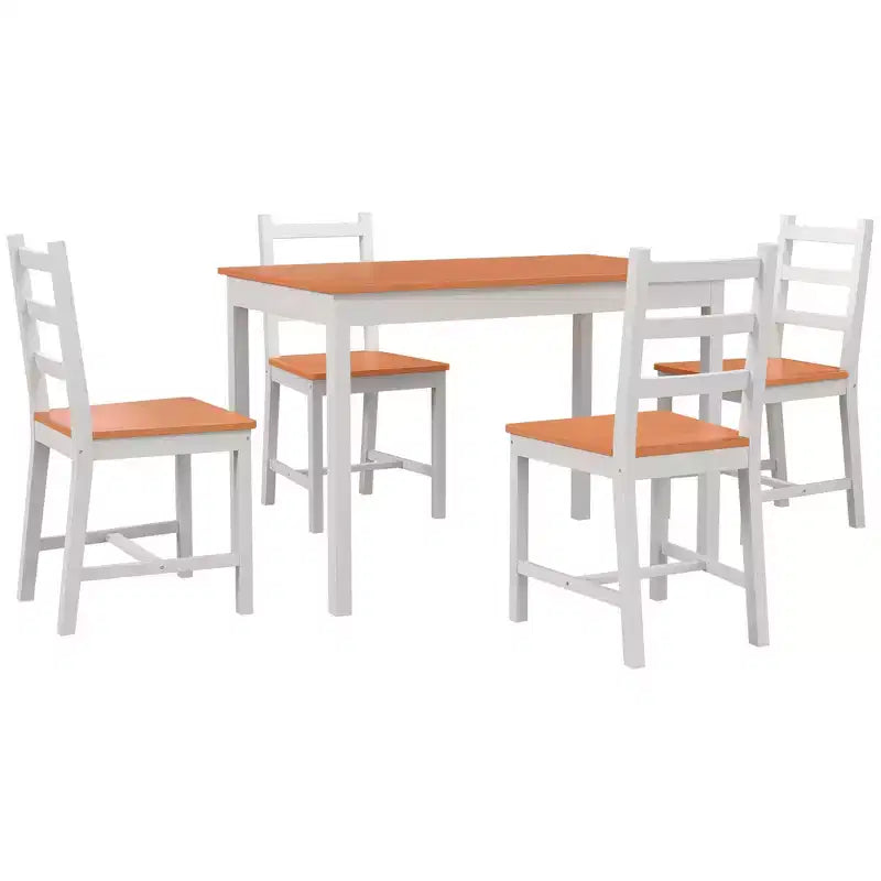 Un ensemble de quatre chaises, un ensemble de meubles de cuisine moderne en quatre pièces, adapté aux petits espaces et aux salles à manger.