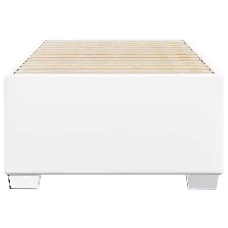 Cadre de lit Blanc Similicuir, contreplaqué, bois d'ingénierie Twin XL