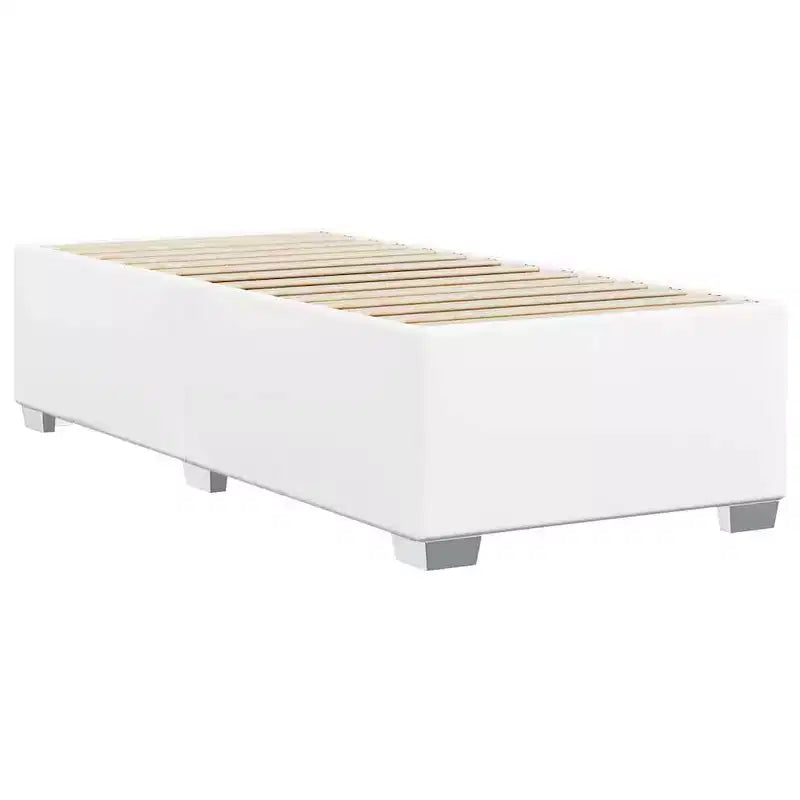 Cadre de lit Blanc Similicuir, contreplaqué, bois d'ingénierie Twin XL