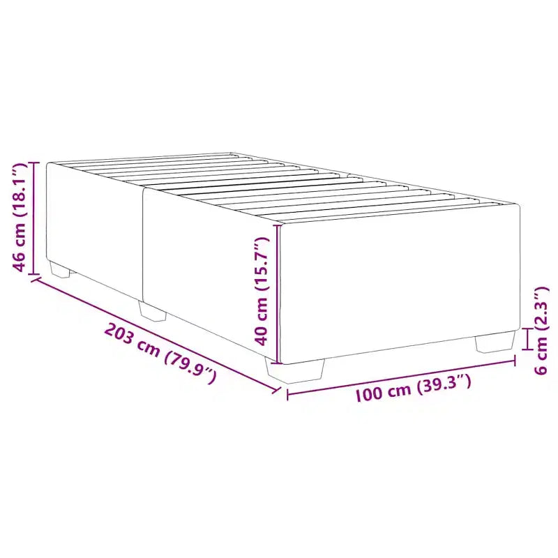 Cadre de lit Blanc Similicuir, contreplaqué, bois d'ingénierie Twin XL