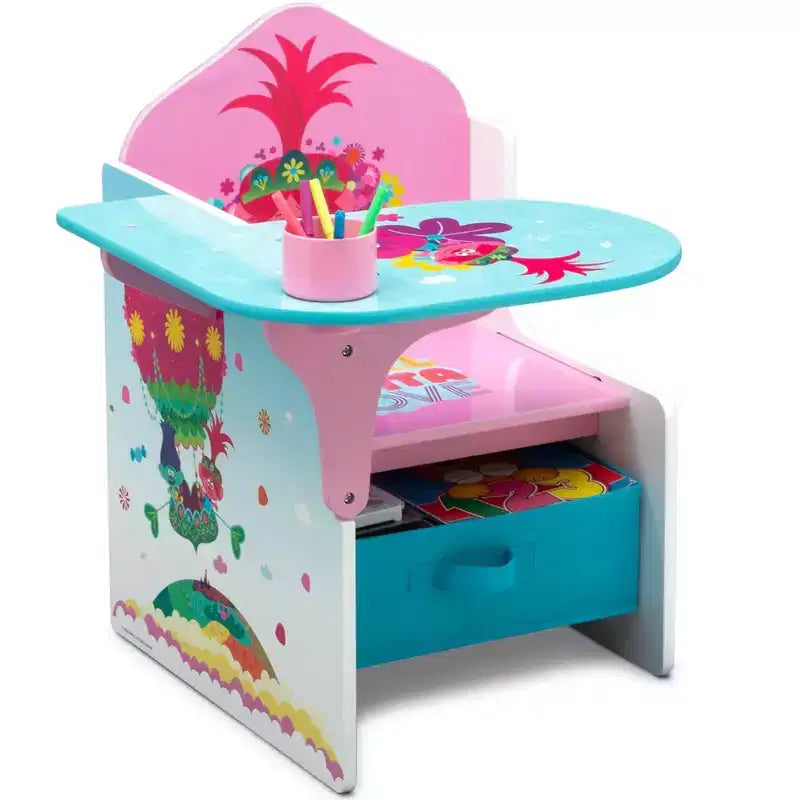 Delta Children Trolls World Tour Chair Desk with Storage