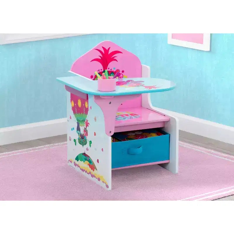 Bureau pour enfant avec rangements Trolls World Tour