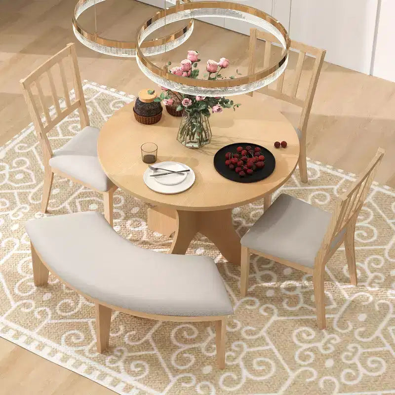 Table à manger ronde de style campagnard