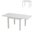 GustoWave Expandable 31.5-63 Aluminum Patio Table for 4-6 People - Weather-Resistant Outdoor Dining Table - White(no chairs)