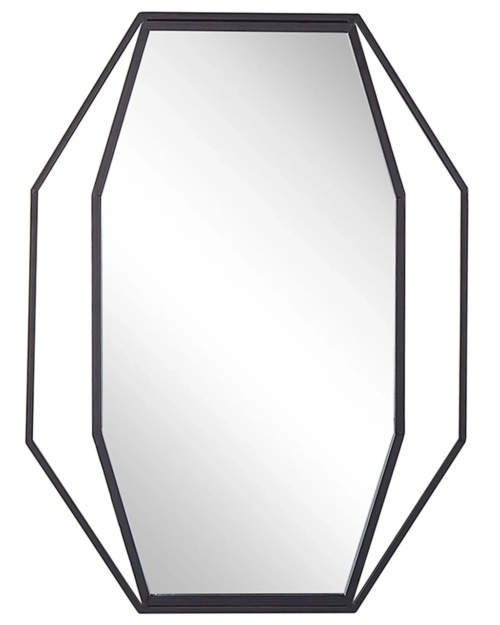 Specchio NIRE 60 cm 80 cm Metallo Grigio grafite