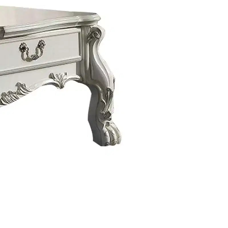 Canapé de 241 cm en cuir synthétique Dresde, assise moelleuse et accents sculptés