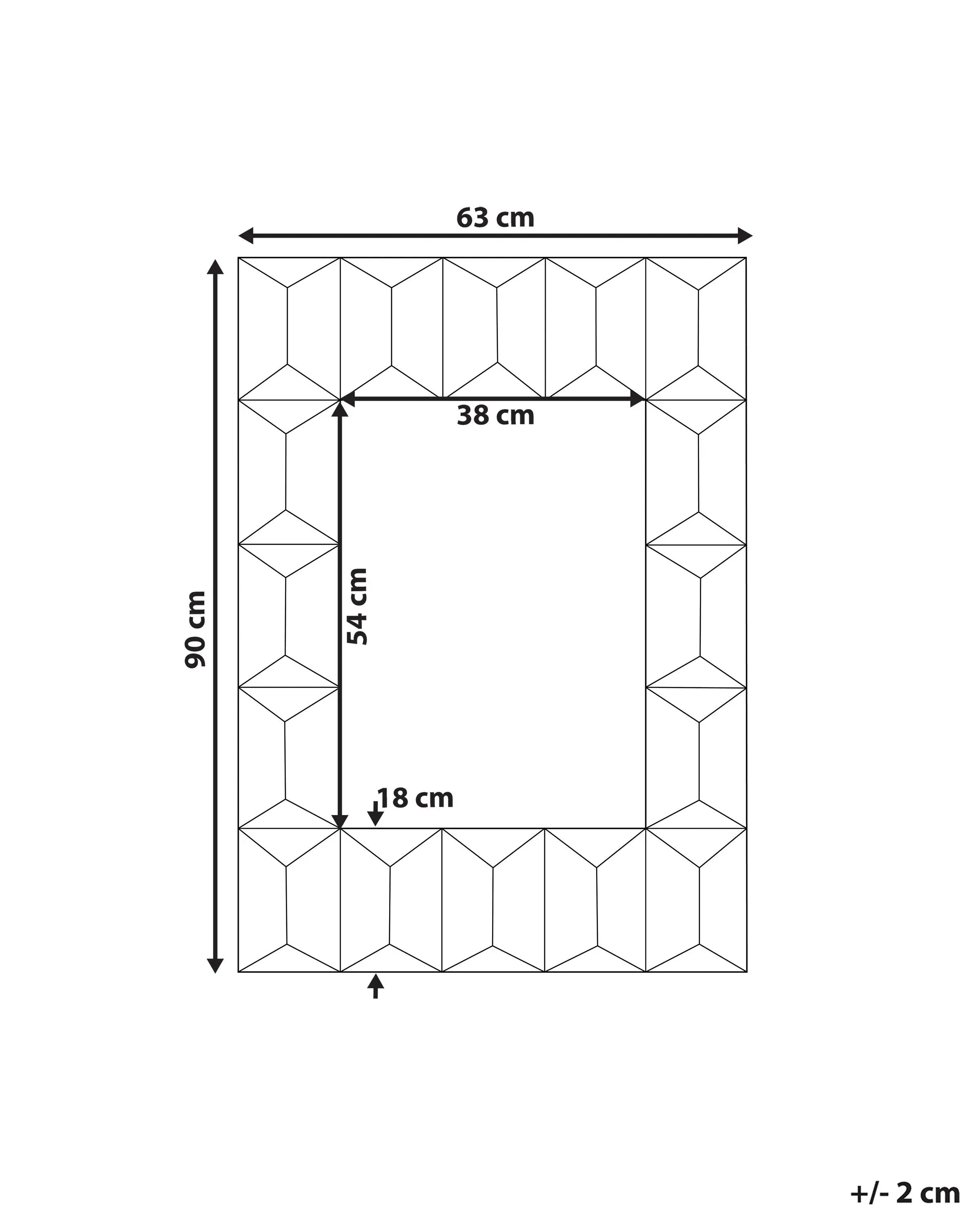 Miroir HIZOTE 63 cm 90 cm Bois de sapin Marron