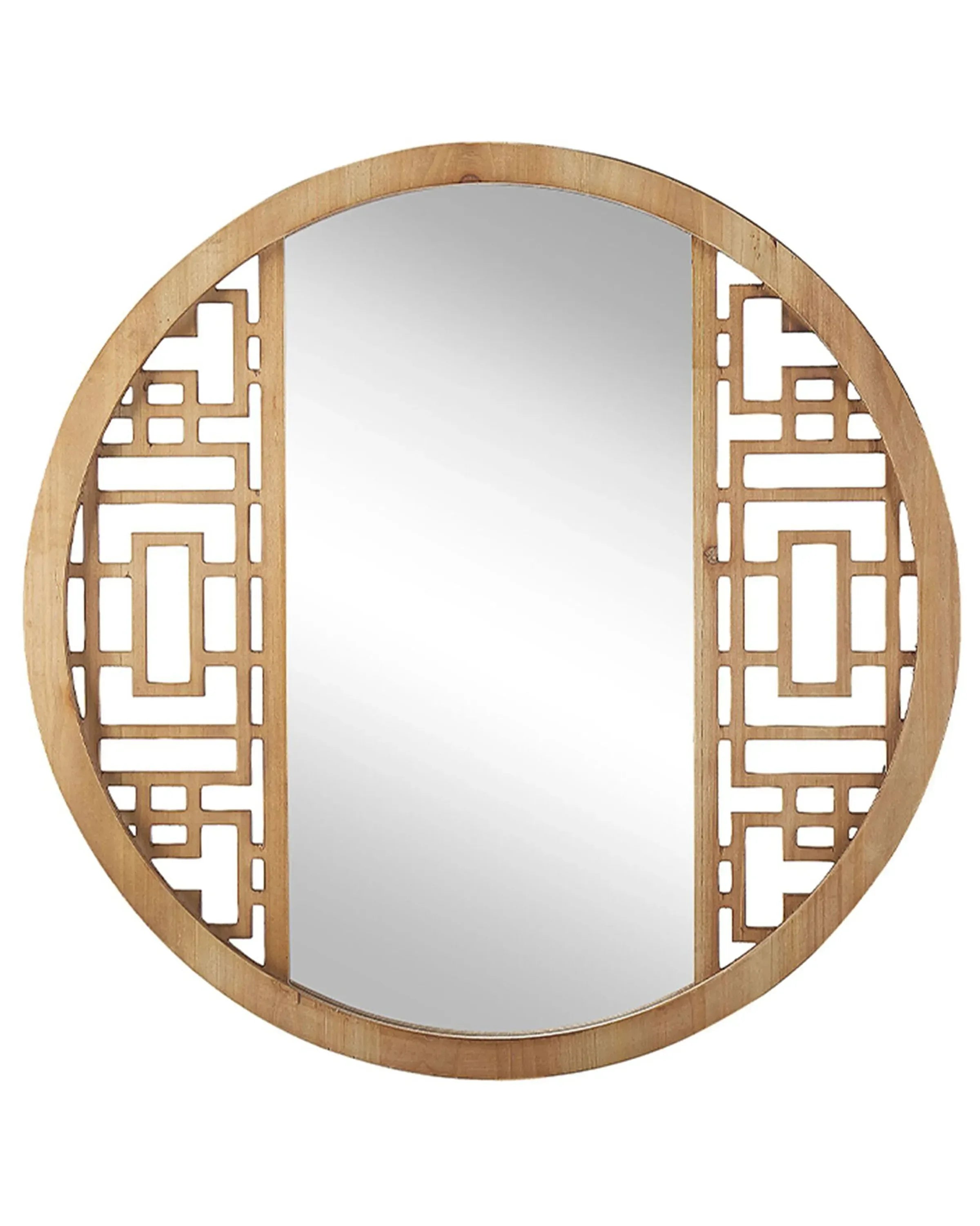 Specchio FIRMINY 60 cm 60 cm Legno di abete Marrone chiaro