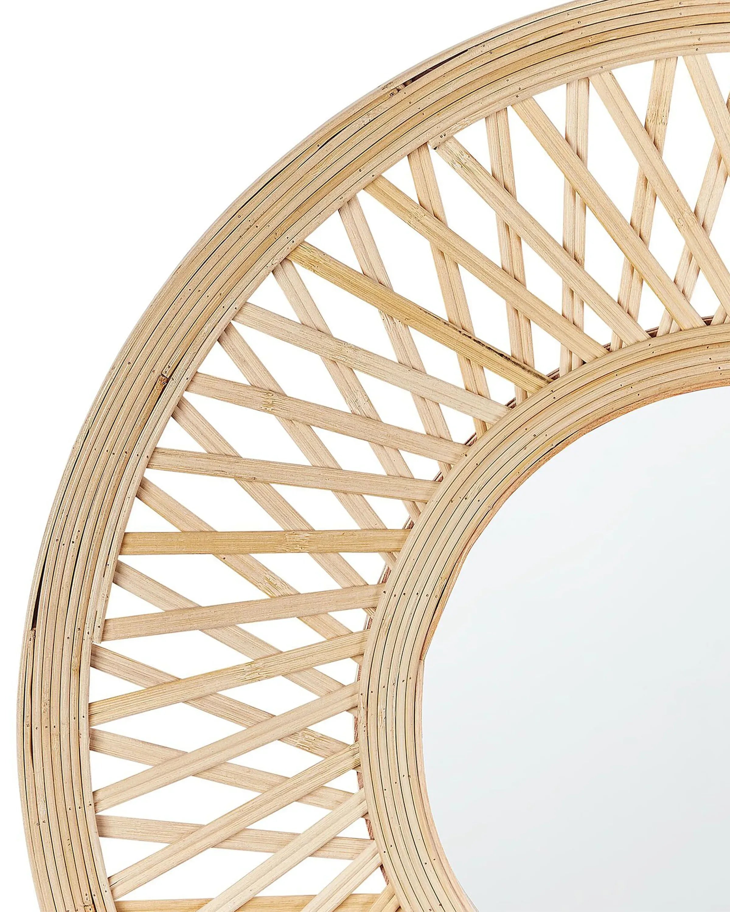Miroir BACATA 60 cm 60 cm Bambou Naturel