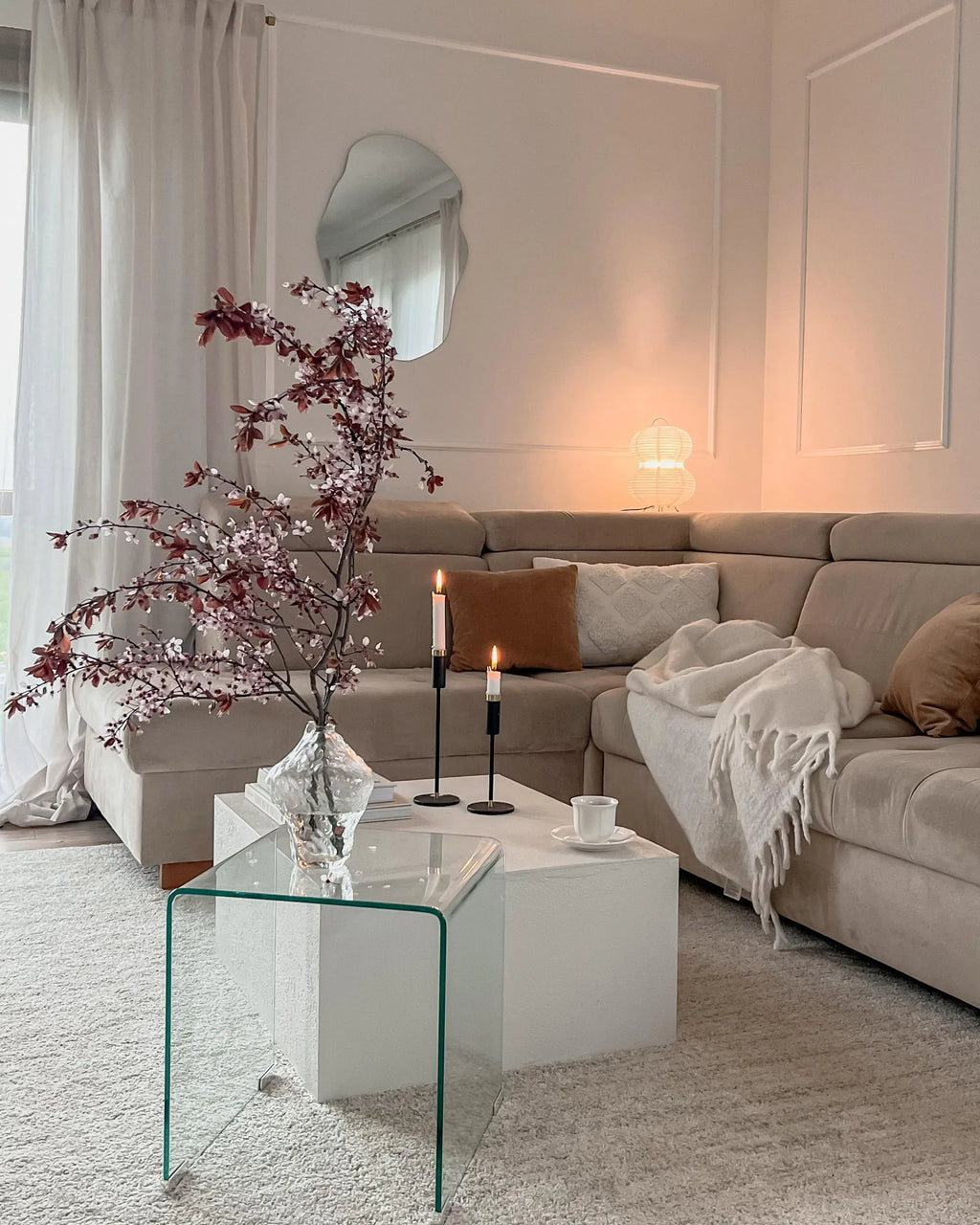 Miroir FALAISE 50 cm 70 cm Argent