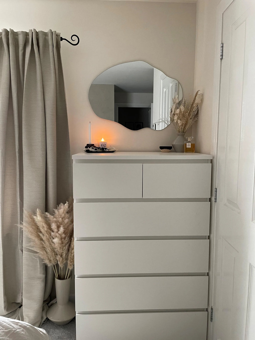 Miroir FALAISE 50 cm 70 cm Argent