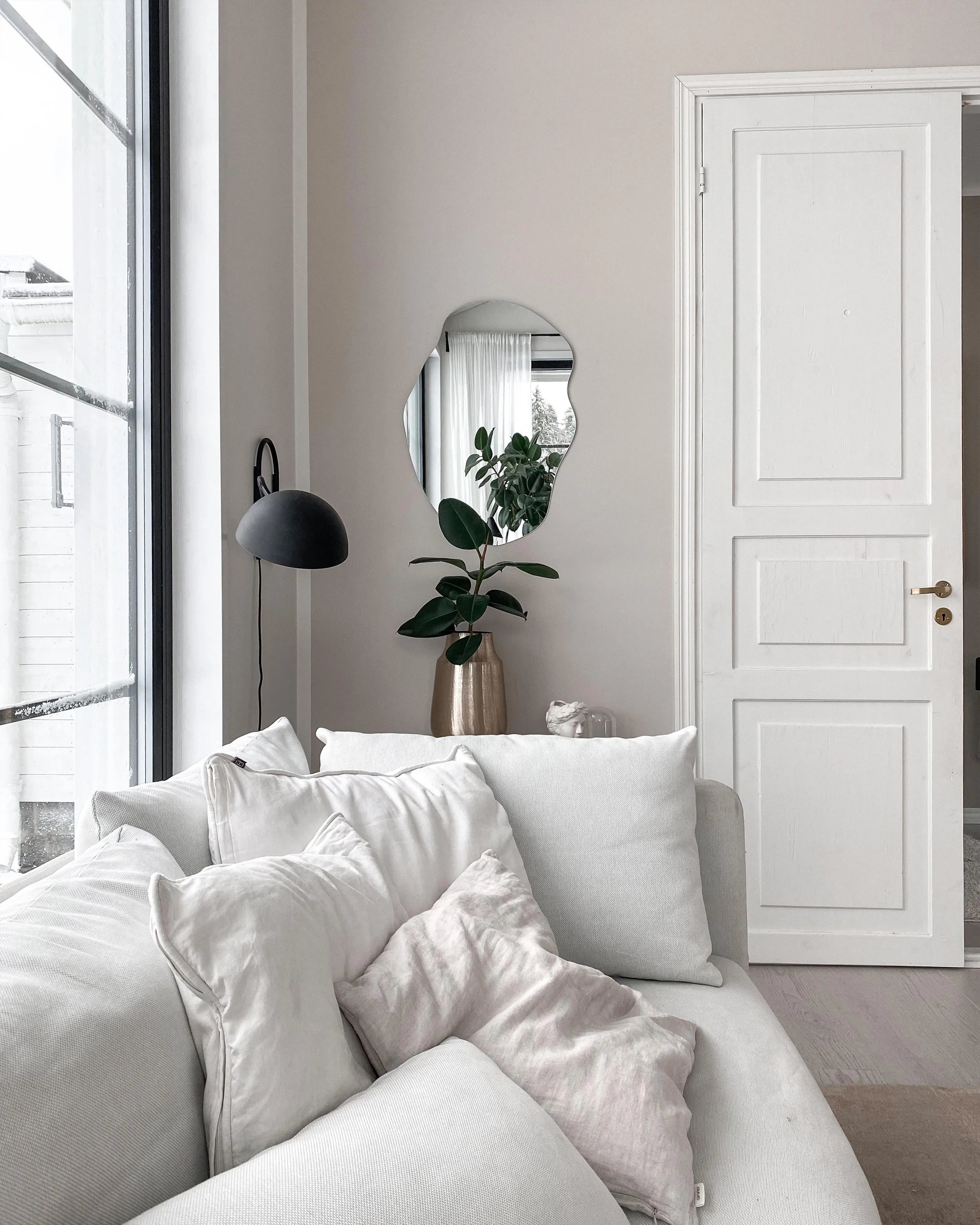 Miroir FALAISE 50 cm 70 cm Argent
