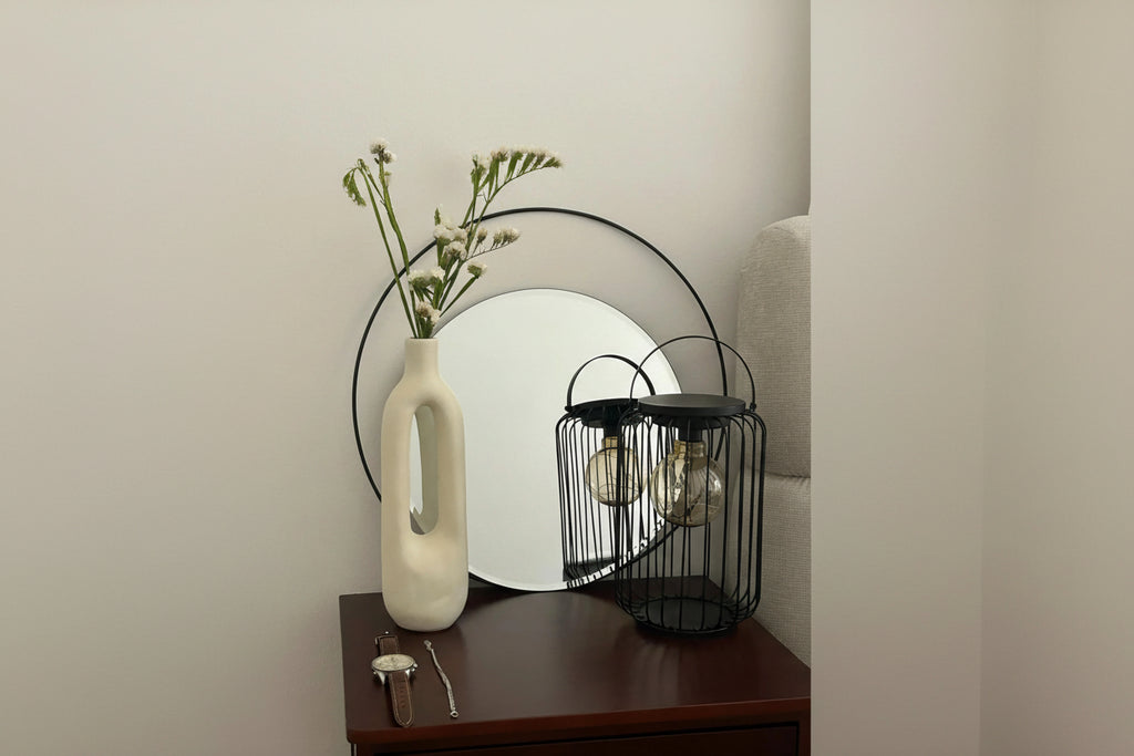 Miroir AGDE 50 cm 50 cm Métal Noir