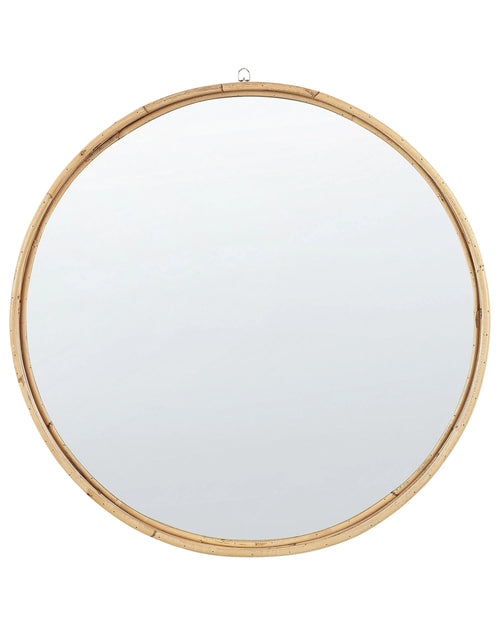 Specchio BARUNG 60 cm 60 cm Rattan Naturale Beige