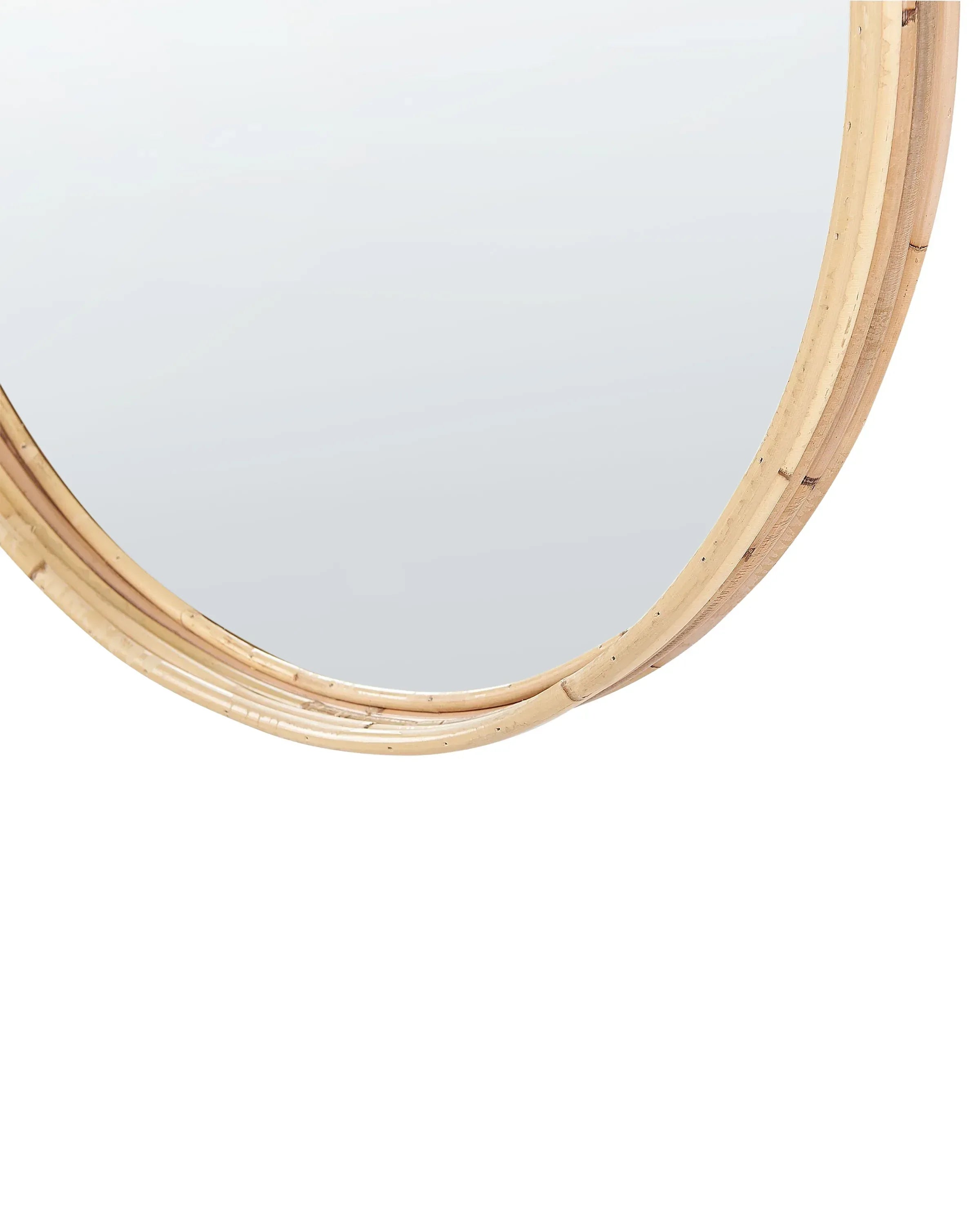 Miroir BARUNG 60 cm 60 cm Rotin Naturel Beige