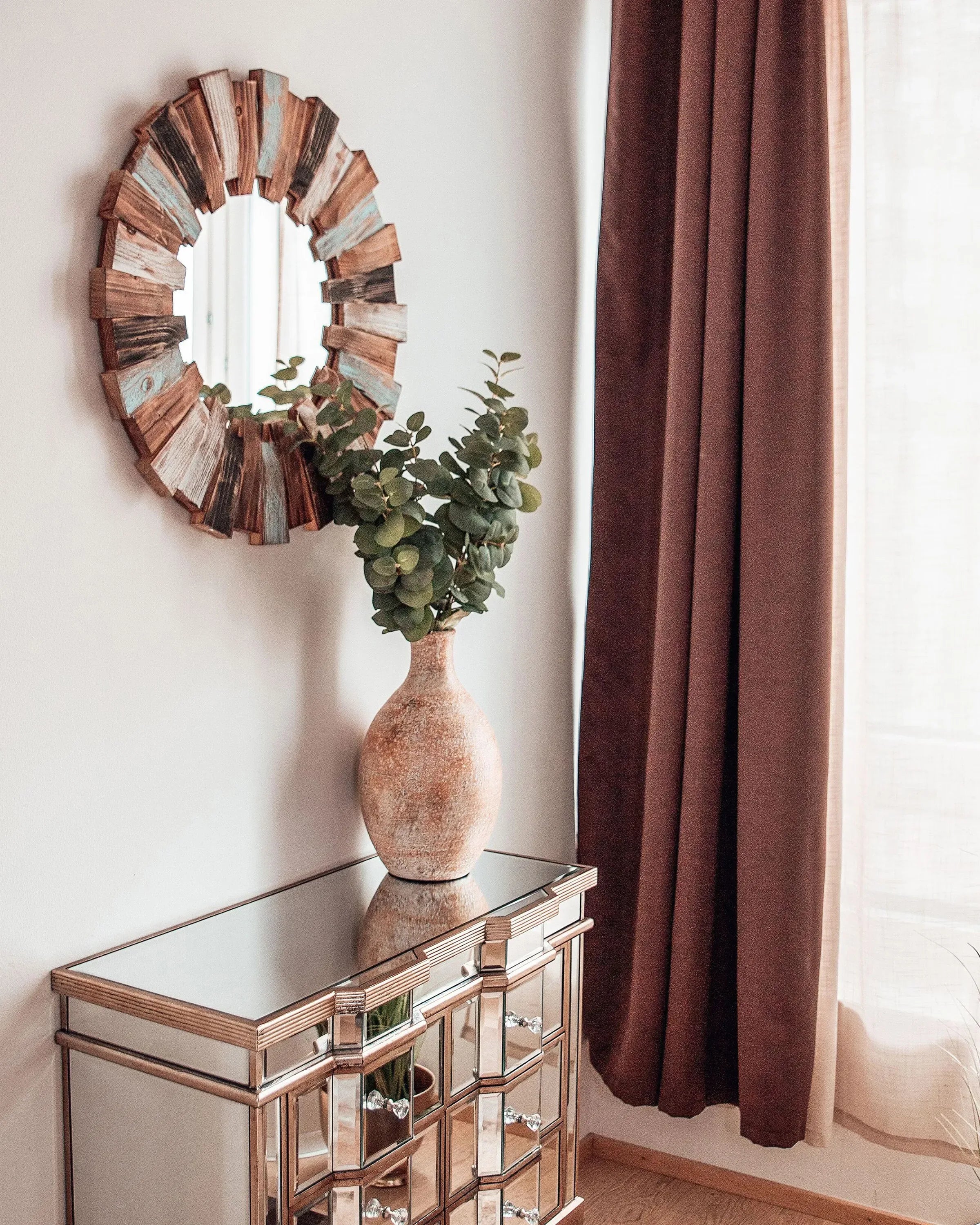 Miroir ECATEPEC 66 cm 66 cm Marron