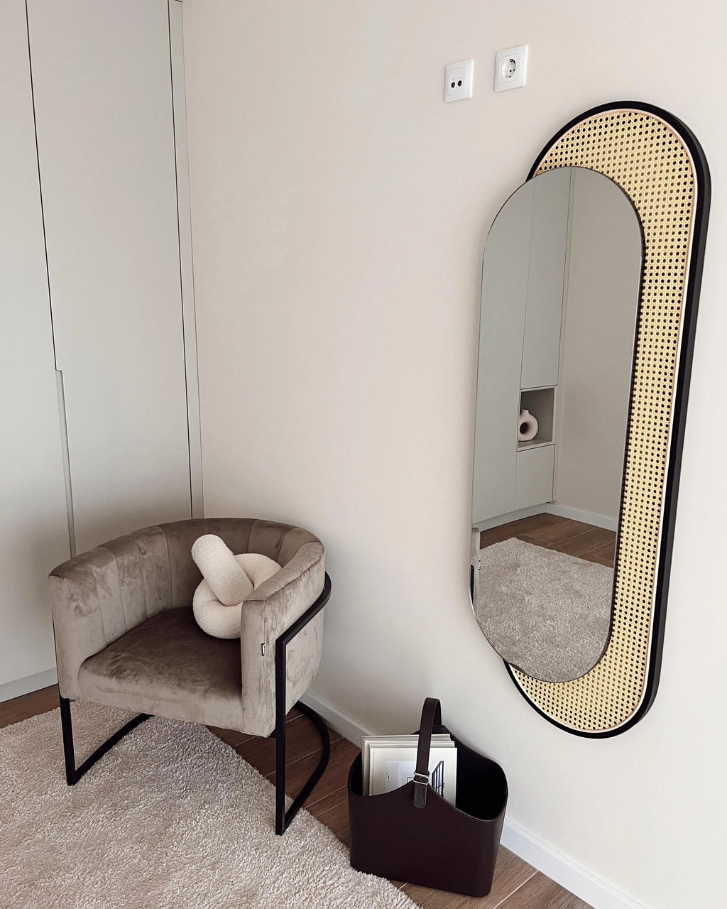 Miroir CREIL 51 cm 143 cm Rotin synthétique (PE) Naturel