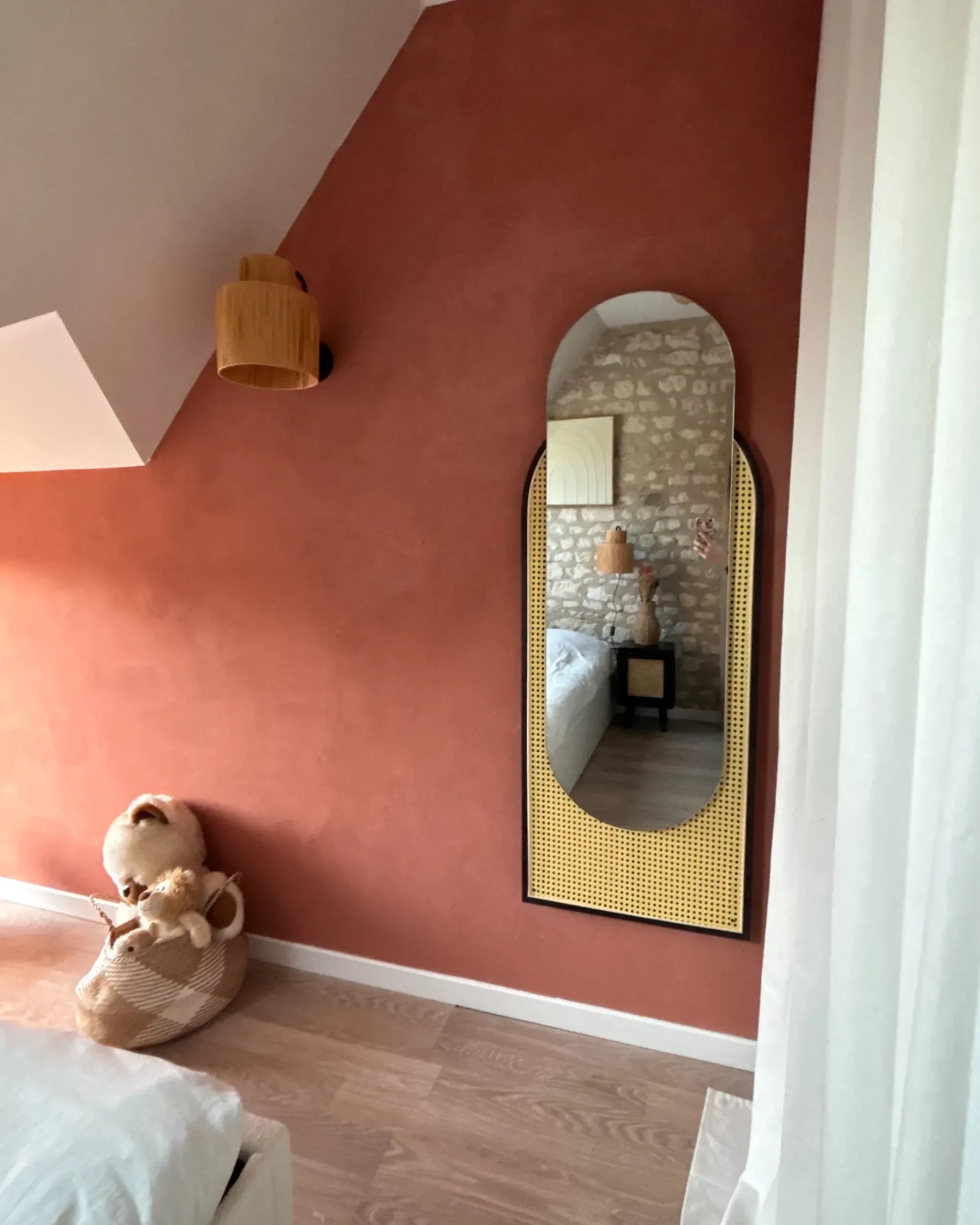 Miroir NEVERS 53 cm 143 cm Rotin synthétique (PE) Naturel