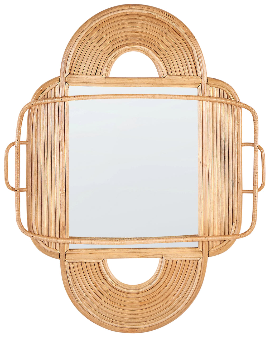 Specchio ALCORN 70 cm 90 cm Rattan Naturale