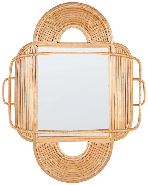 Specchio ALCORN 70 cm 90 cm Rattan Naturale