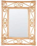Specchio AMANU 41 cm 52 cm Rattan Naturale