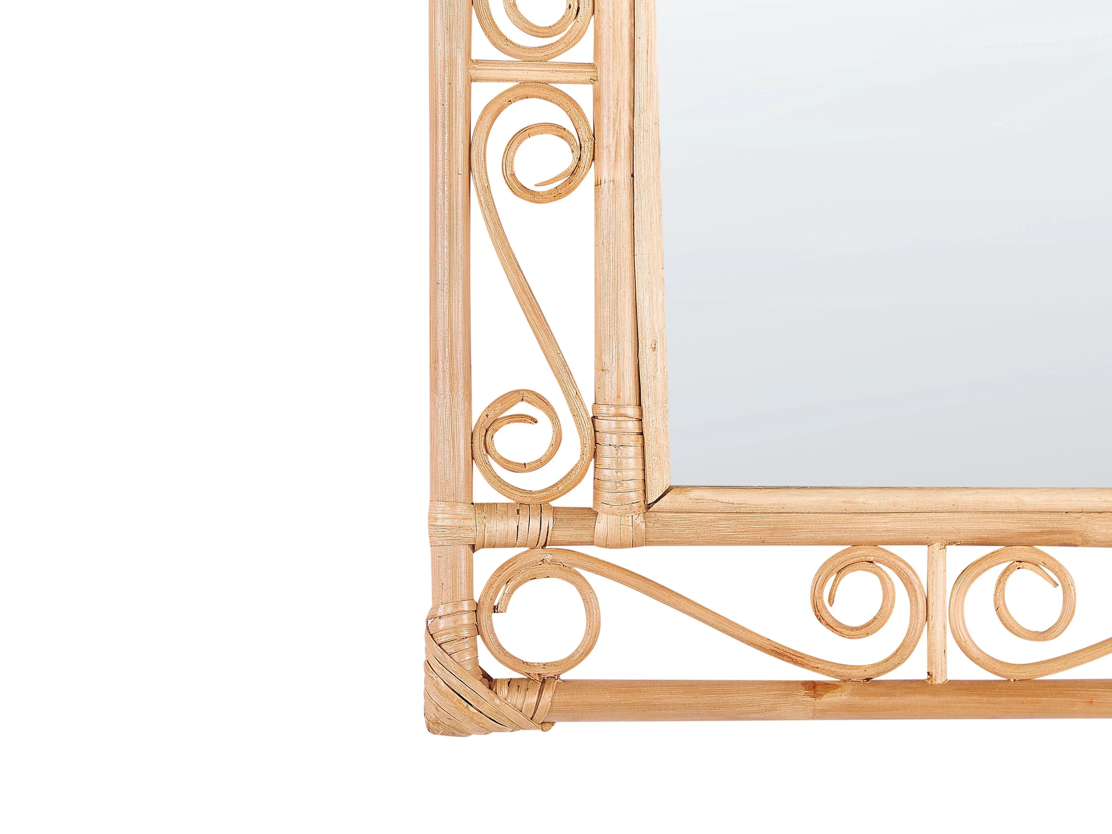 Miroir AMANU 41 cm 52 cm Rotin Naturel