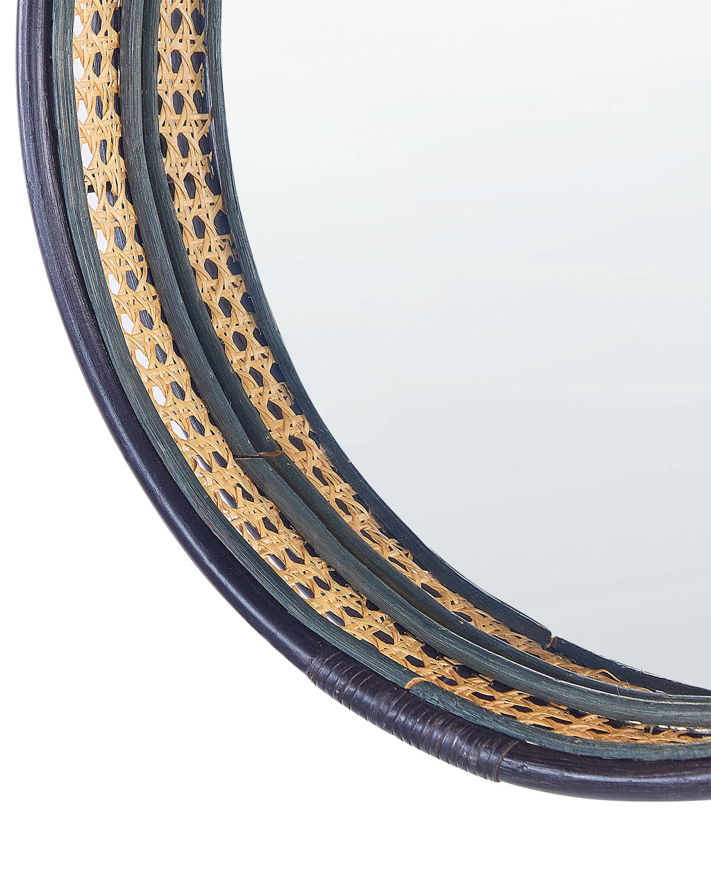 Miroir DAKSA 60 cm 60 cm Rotin Noir