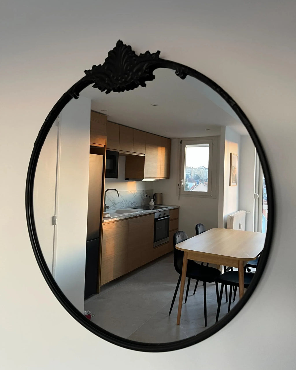 Miroir SOMMANT 67 cm 76 cm Métal Noir