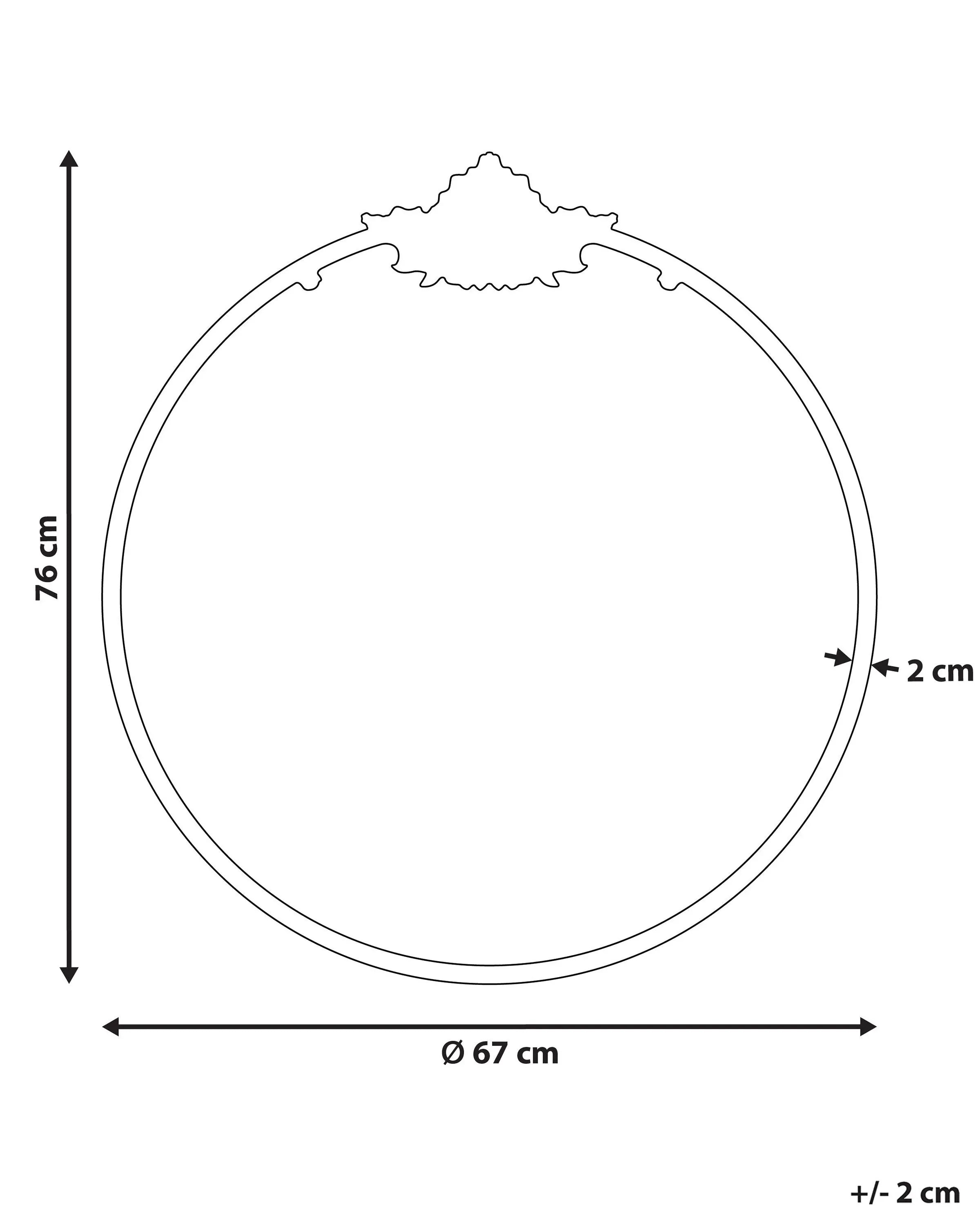 Miroir SOMMANT 67 cm 76 cm Métal Noir