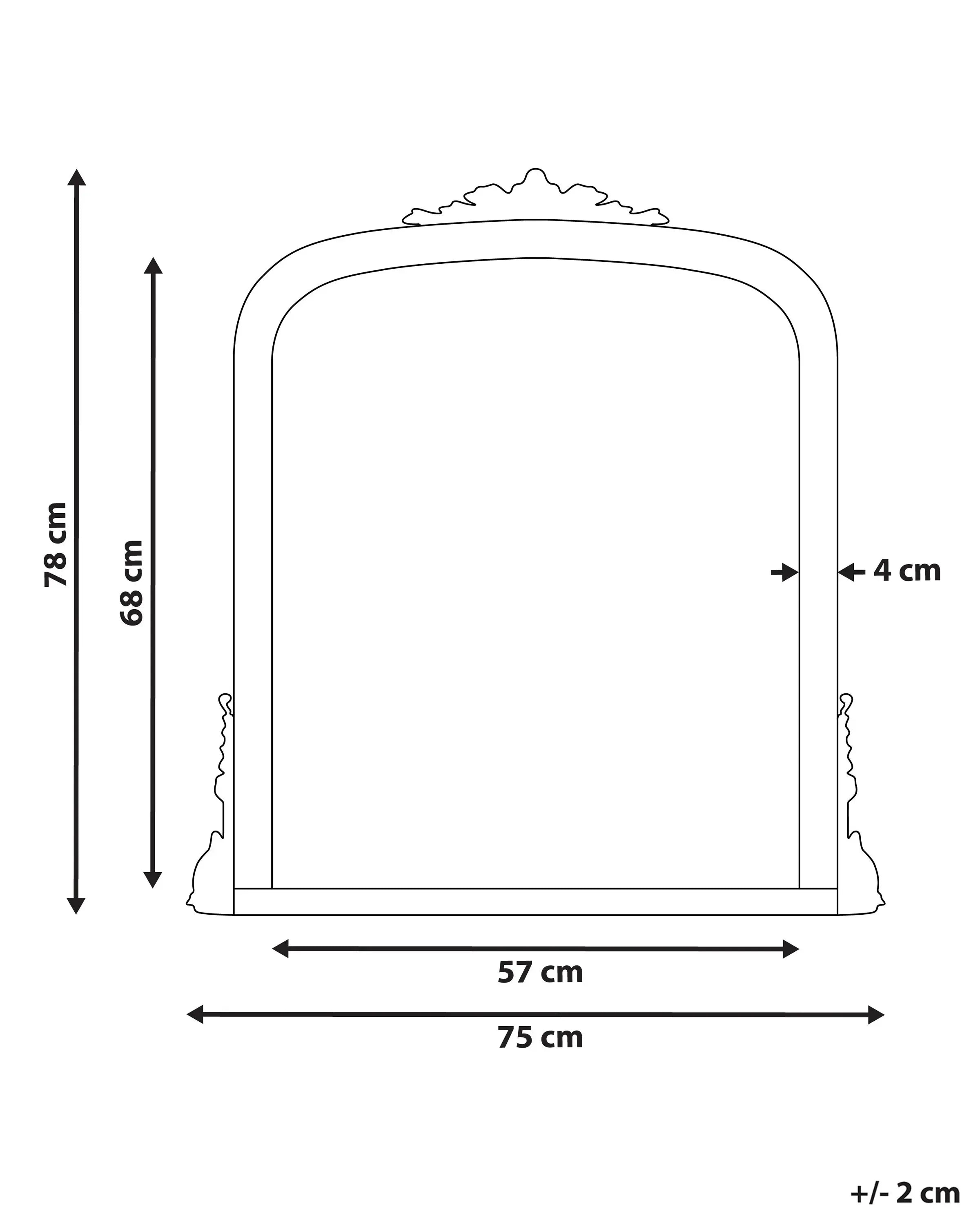 Miroir SUSSEY 75 cm 78 cm Or