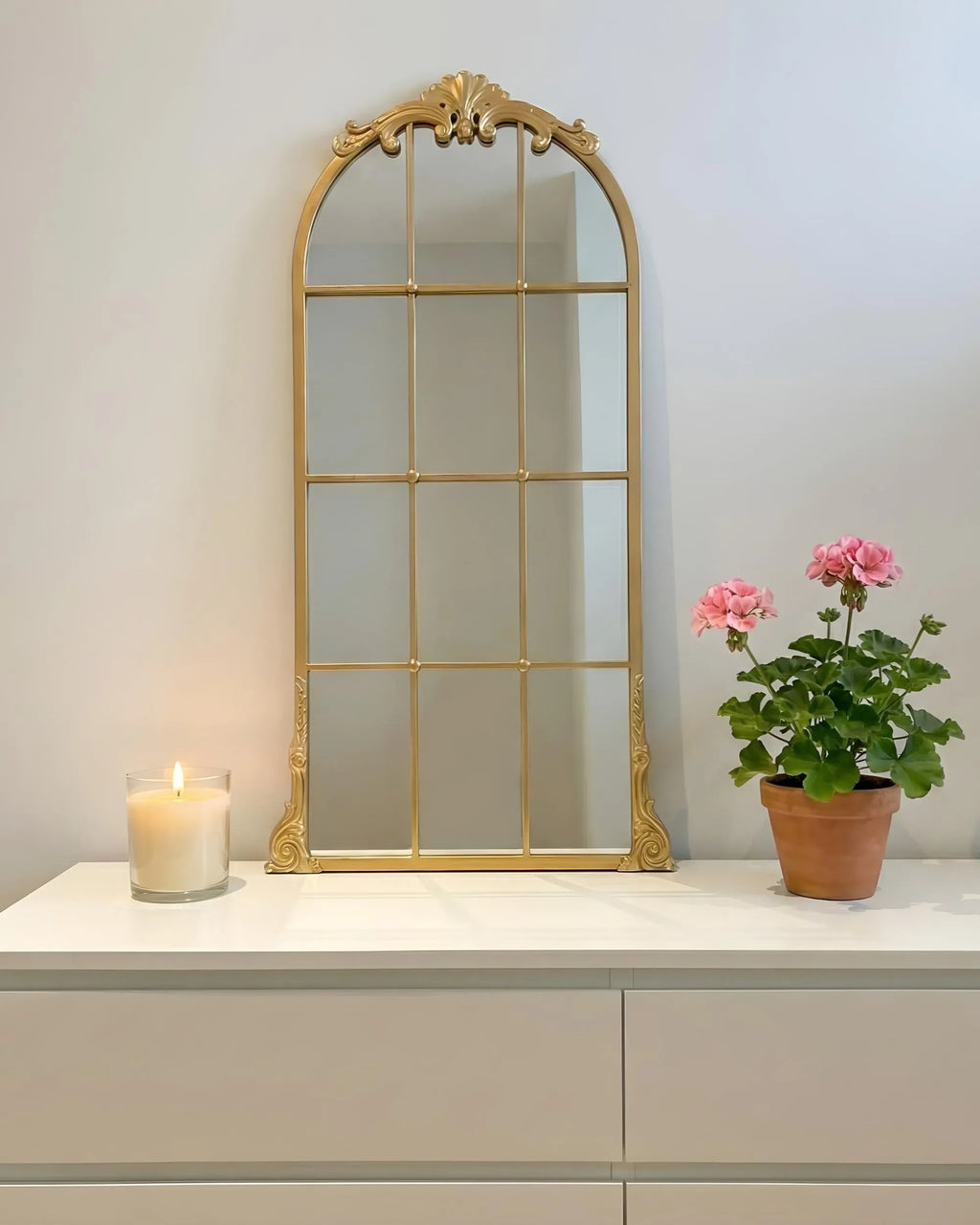 Miroir NOIDAN 66 cm 124 cm Métal Doré