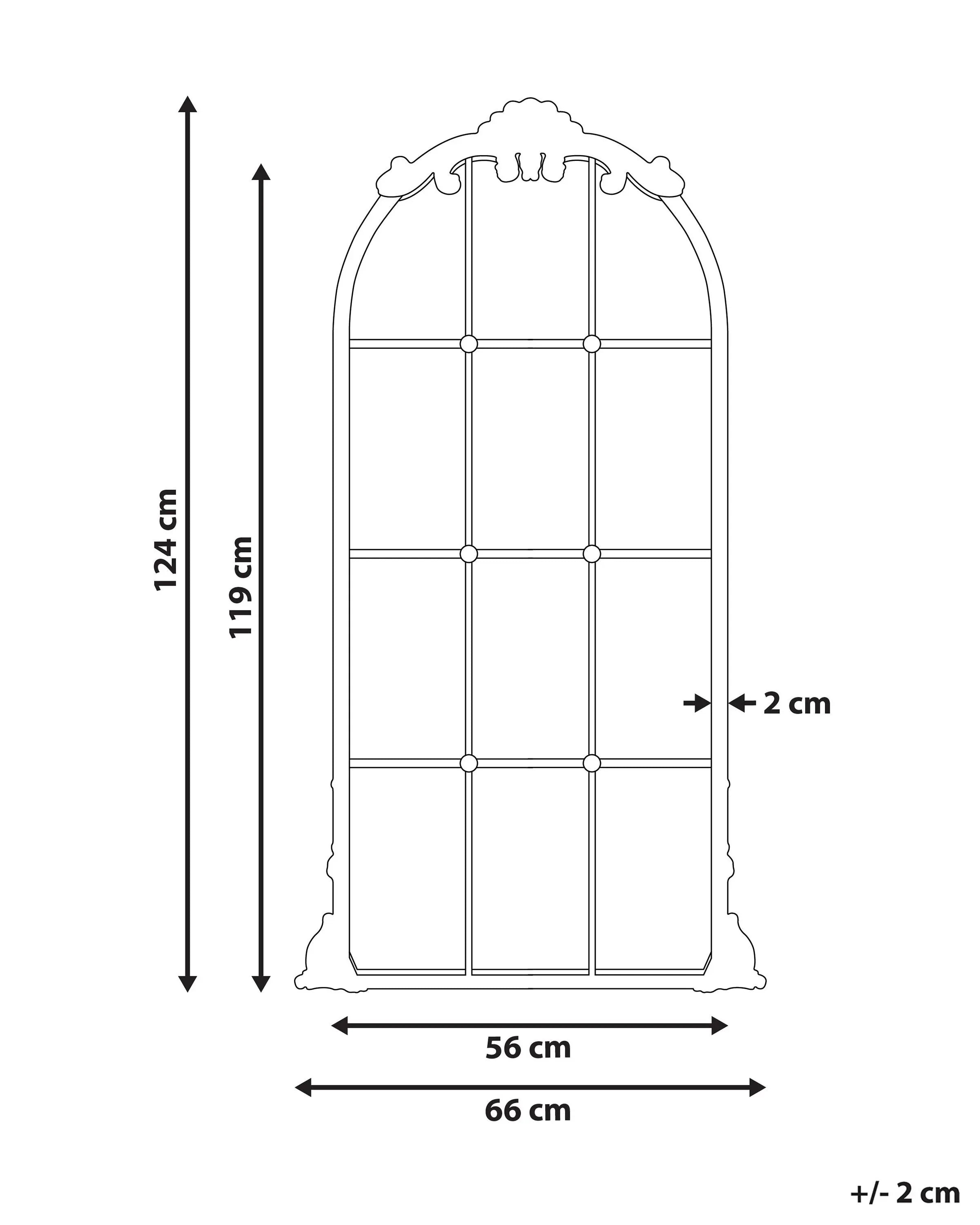 Miroir NOIDAN 66 cm 124 cm Métal Doré