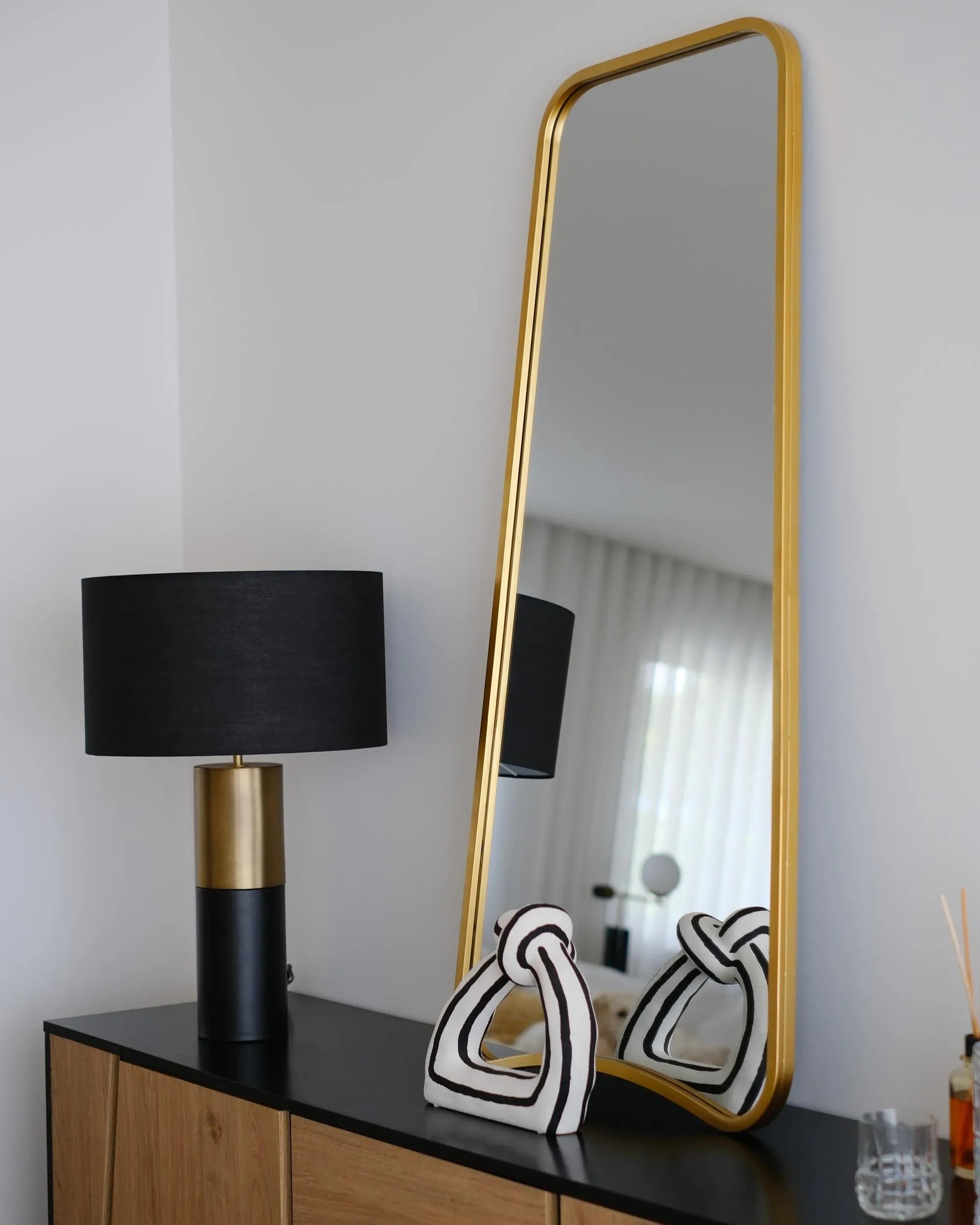 Miroir LEVET 58 cm 122 cm Métal Doré